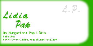 lidia pap business card